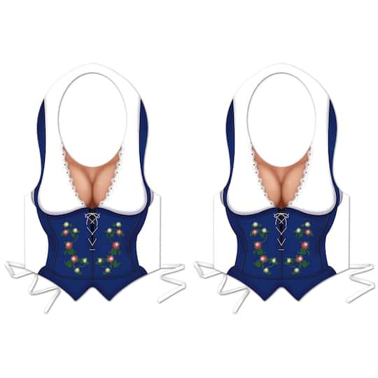 Beistle Blue & White Printed Plastic Fraulein Vests, 2ct. | Michaels®